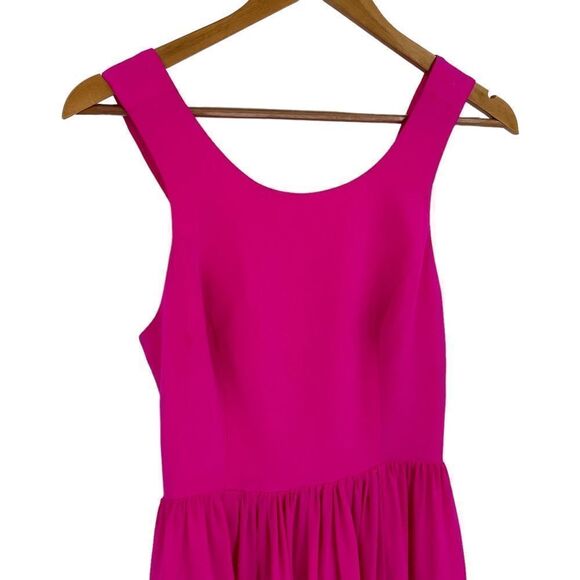 Amanda Uprichard hot pink silk fit and flare sleeveless lined dress size small - Picture 4 of 8